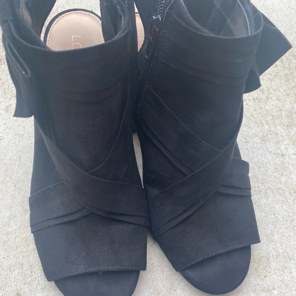 LC Lauren Conrad Open toe booties, black size 8.5 - Picture 6 of 9